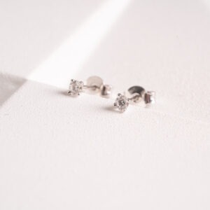 Boucles d'oreilles "Les solitaires" brillants