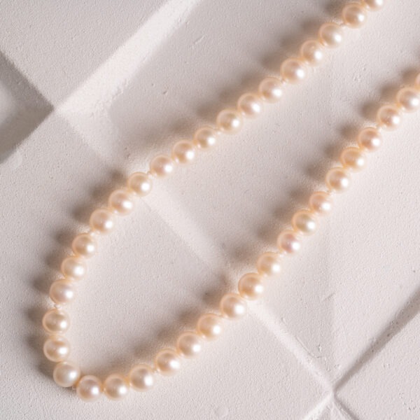 Collier de perles or blanc – Image 2