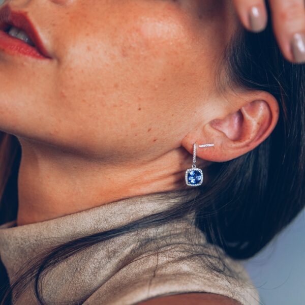 Boucles d'oreilles "Les entourées" Tanzanite – Image 3
