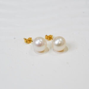 Boucles d'oreilles "Les perles boutons ronds" Xl