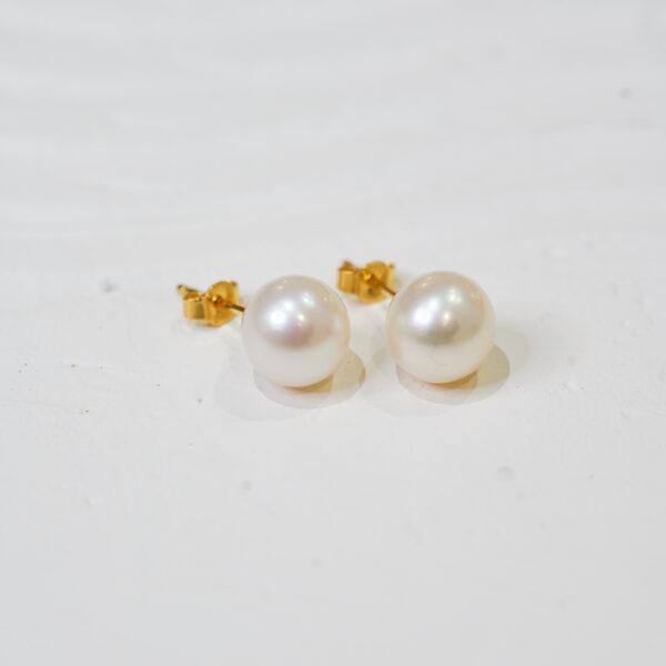 Boucles d'oreilles "Les perles boutons ronds" Xl