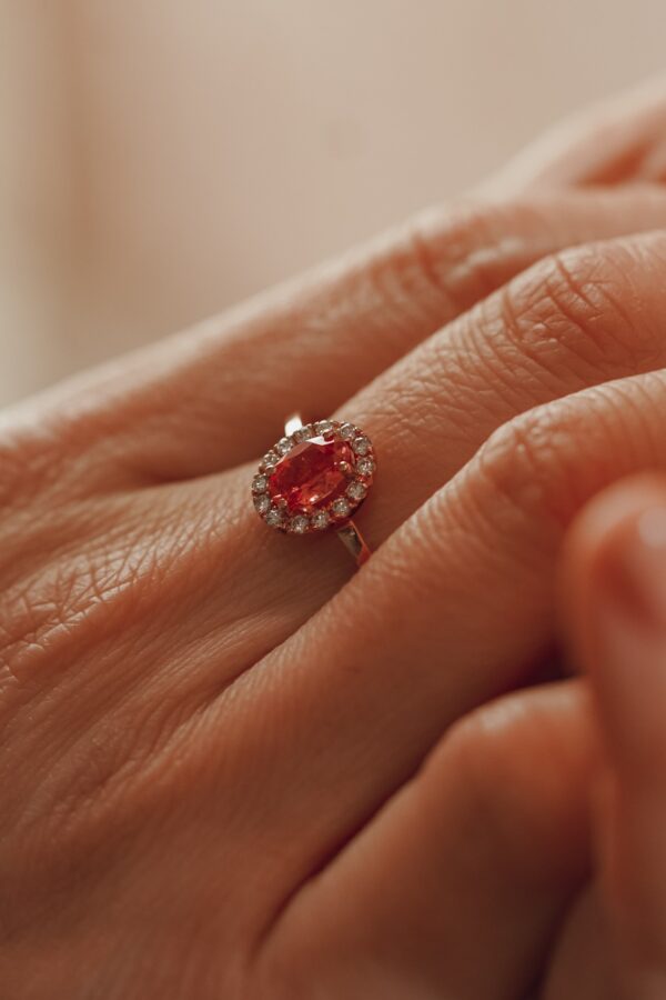 Bague "Les entourées" tourmaline rose – Image 7