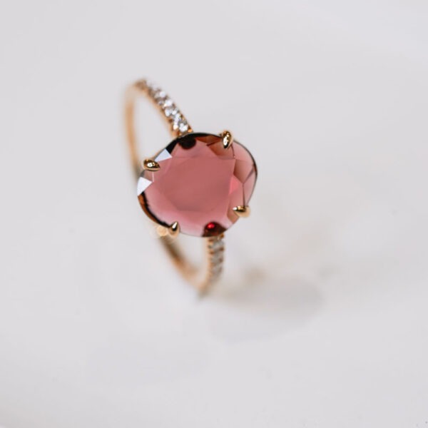 Bague "Double rose" tourmaline – Image 2