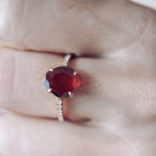 Bague "Double rose" tourmaline – Image 3