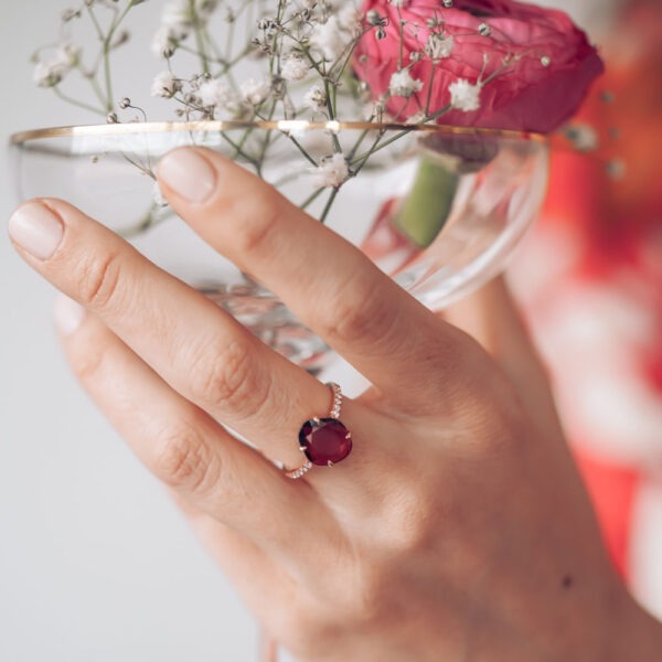Bague "Double rose" tourmaline – Image 4
