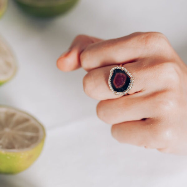 Bague "Les colorées Joaillerie" tourmaline pastèque – Image 4