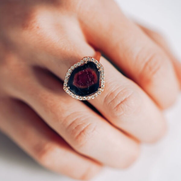 Bague "Les colorées Joaillerie" tourmaline pastèque – Image 5