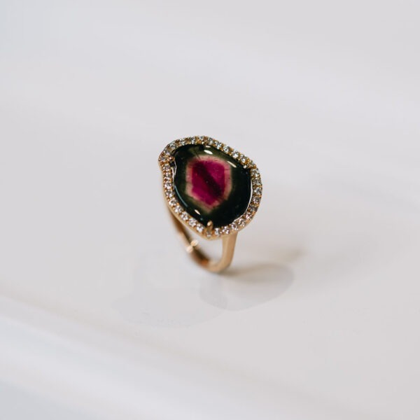 Bague "Les colorées Joaillerie" tourmaline pastèque – Image 6