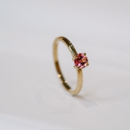 Bague tourmaline rose