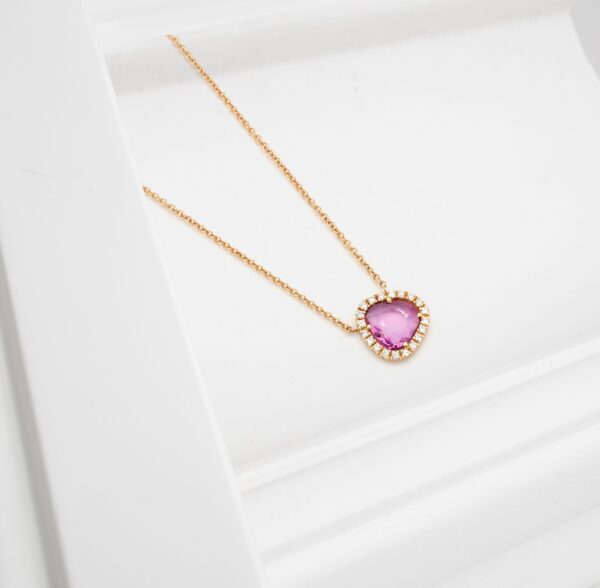 Collier "Les colorées Joaillerie" saphir rose