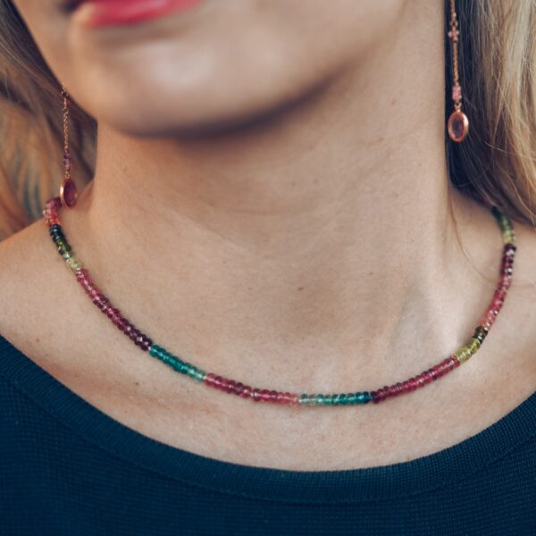 Collier "Candy " tourmalines multicolores – Image 3