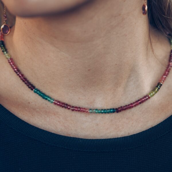 Collier "Candy " tourmalines multicolores – Image 5