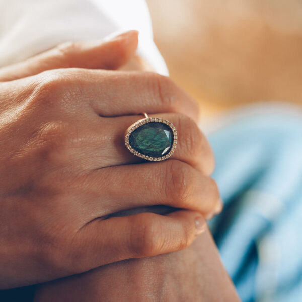 Bague "Les colorées joaillerie" labradorithe – Image 2