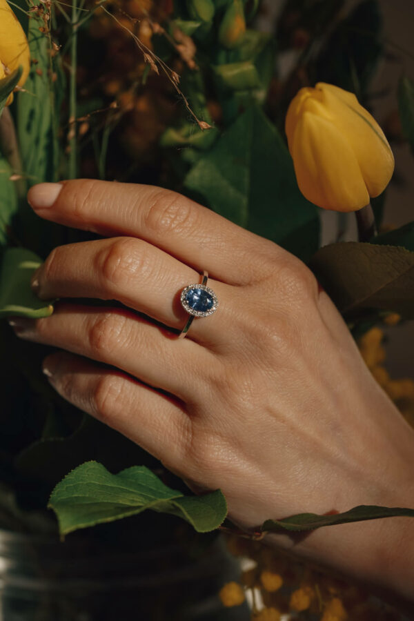Bague "Les entourées" saphir – Image 2
