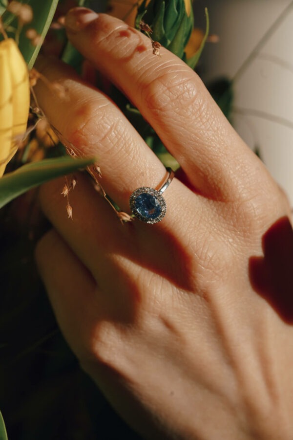 Bague "Les entourées" saphir – Image 3