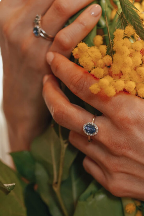 Bague "Les entourées" saphir – Image 4