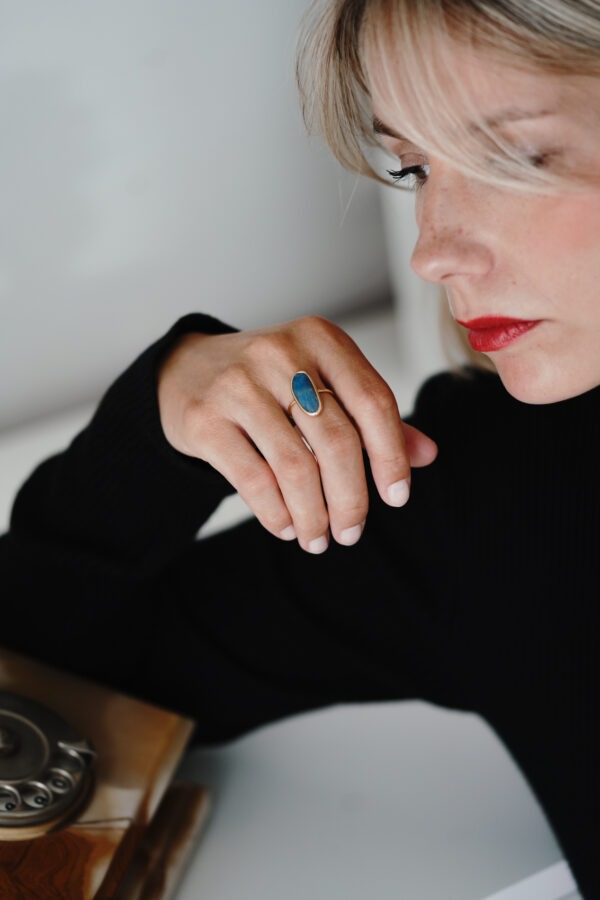 Bague "Les colorées" XL quartz paraiba – Image 2
